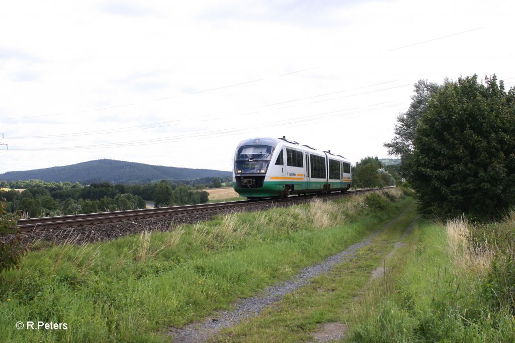 VT15 „Landkreis Neustadt an der Waldnaab“ bei Brand bei Marktredwitz als VBG20874 Chep – Marktredwitz . 23.07.11

