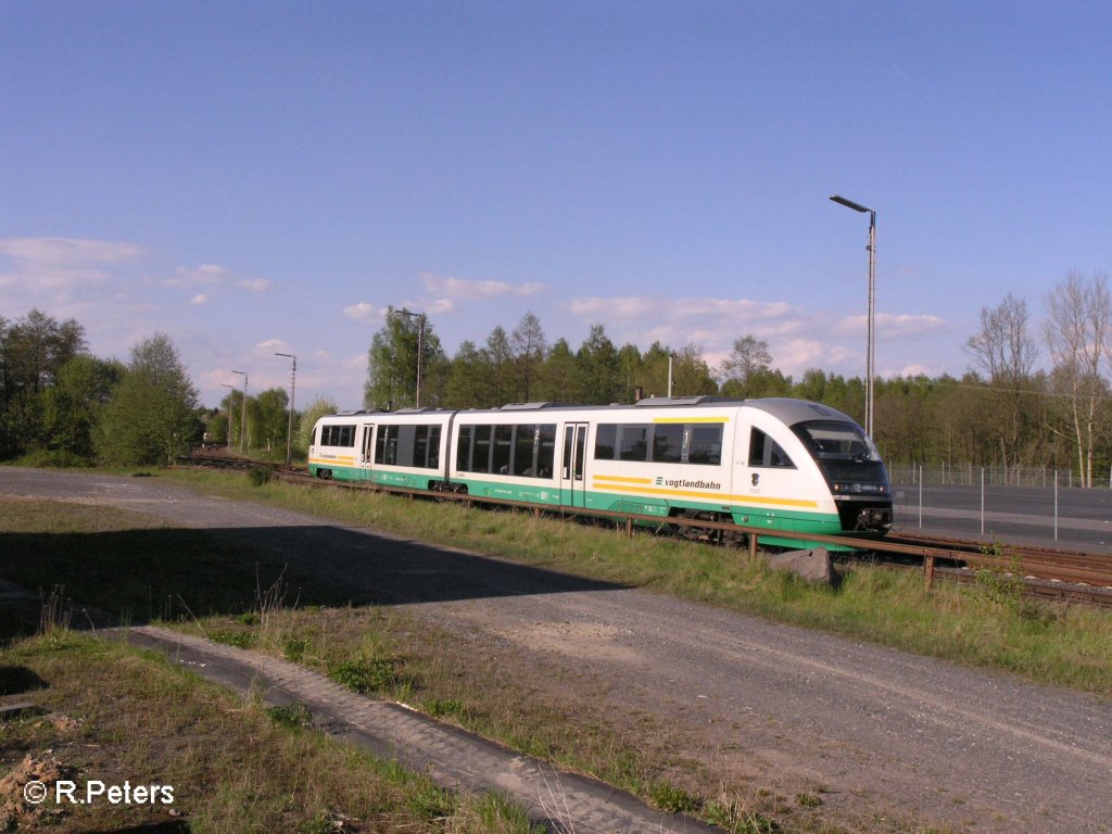 VT15 erreicht Wiesau/Oberpfalz mit VBG86569 nach Schwandorf. 09.05.08
