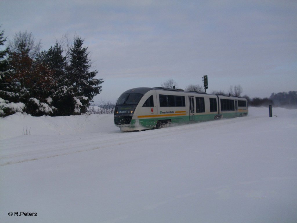 VT16 als VBG81113 nach Schwandorf bei Schnfeld. 28.12.10