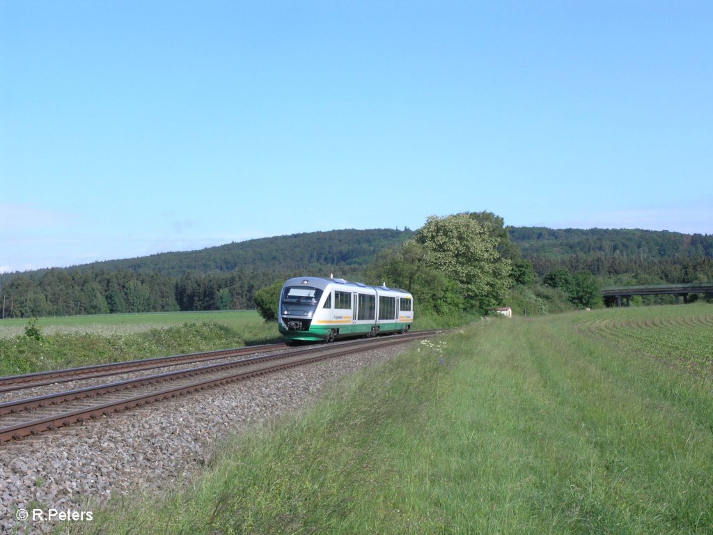 VT25 als berfhrungsfahrt nach Schwandorf bei Oberteich. 08.06.09 