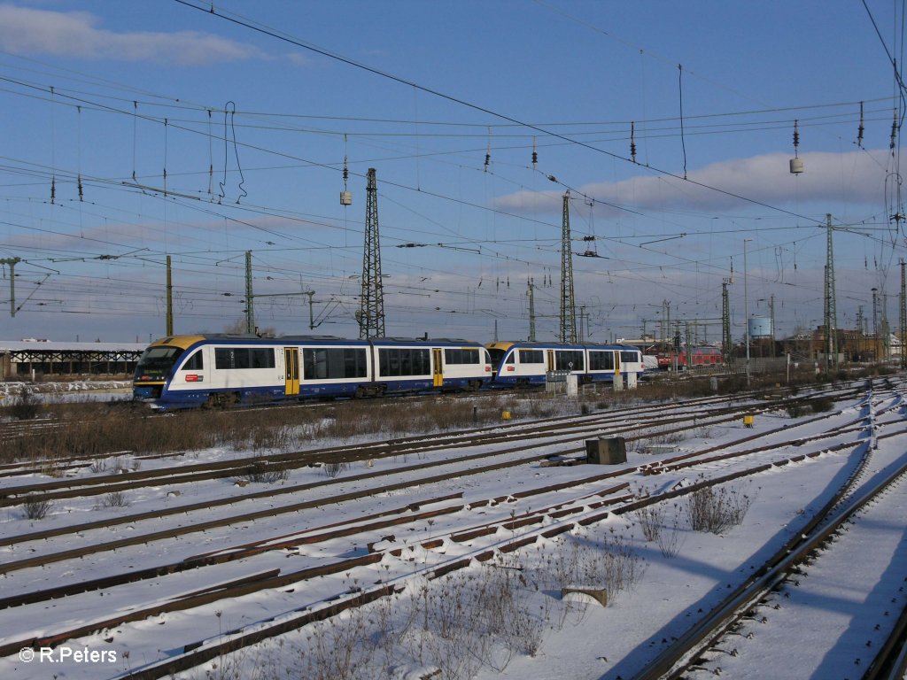 Zwei Desiros von ex Connex erreichen Leipzig HBF. 21.12.09