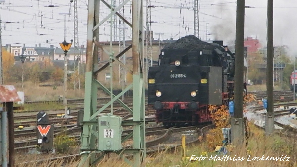 03 2155 auf Wendefahrt in Stralsund am 7.11.15