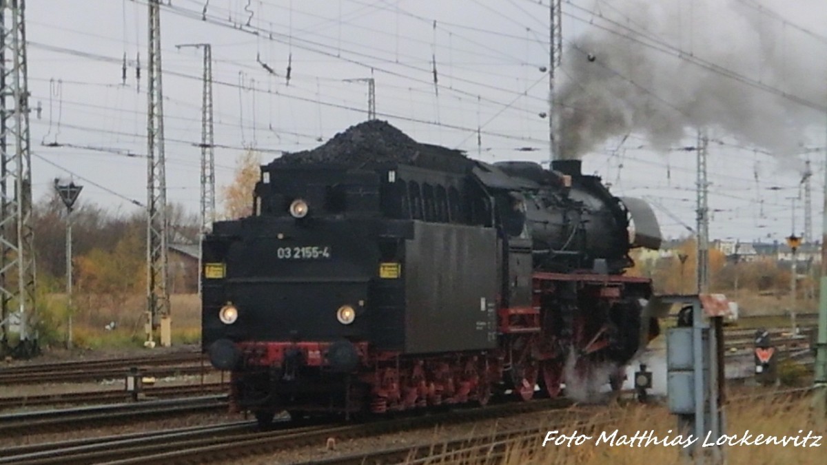 03 2155 auf Wendefahrt in Stralsund am 7.11.15