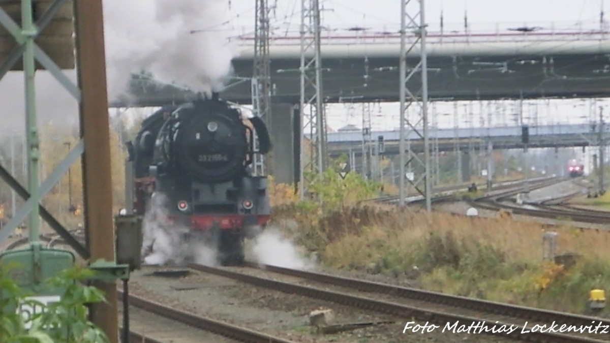 03 2155 auf Wendefahrt in Stralsund am 7.11.15