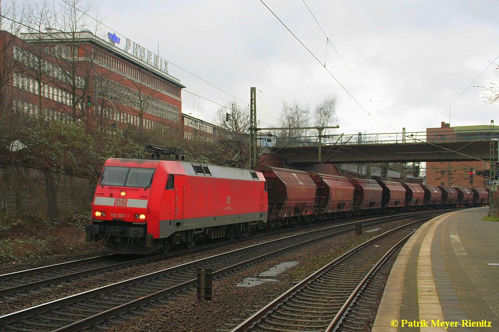 03/02/2015:
152 007 mit Kali-Ganzzug in Hamburg-Harburg auf dem Weg nach Süden