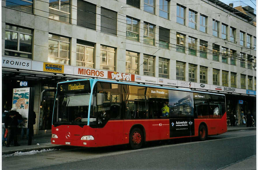 (082'510) - VB Biel - Nr. 119/BE 560'119 - Mercedes am 6. Januar 2006 in Biel, Guisanplatz