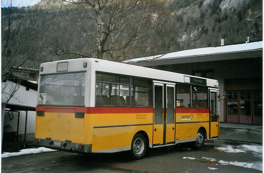 (082'730) - AVG Meiringen - BE 614'040 - NAW/Gppel (ex PostAuto Berner Oberland; ex P 23'002; ex Selfors, Meiringen; ex P 22'020; ex Meray, Delmont; ex LVB Lenk) am 22. Januar 2006 in Meiringen, Garage