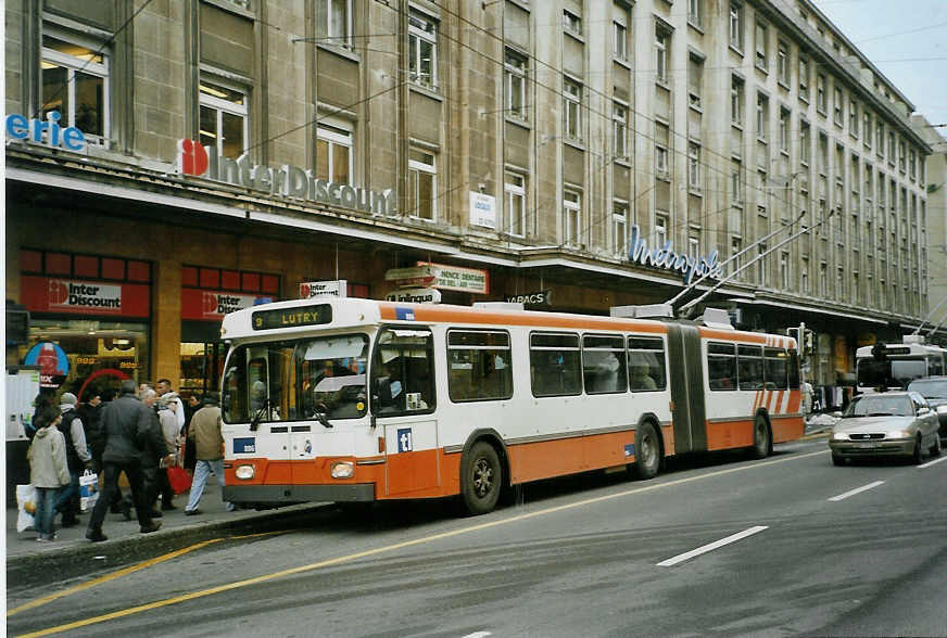 (083'736) - TL Lausanne - Nr. 886 - Saurer/Hess Gelenktrolleybus (ex TPG Genve Nr. 657) am 6. Mrz 2006 in Lausanne, Bel-Air