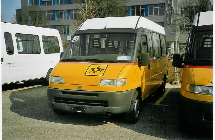 (084'017) - CarPostal Vaud-Fribourg - Fiat am 19. Mrz 2006 in Yverdon, Garage