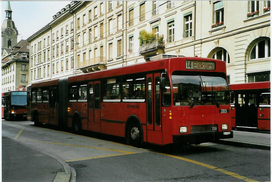 (086'226) - Bernmobil, Bern - Nr. 285/BE 419'285 - Volvo/R&J-Hess-Gangloff am 16. Juni 2006 beim Bahnhof Bern