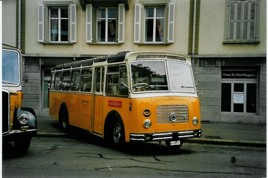 (087'019) - Streiff, Gelterkinden - AG 306'557 - Saurer/Gangloff (ex Oldie-Tours Zrisee, Wollerau; ex OTAG, Wald; ex Leibundgut, Obergoldbach; ex Krebs, Belpberg) am 25. Juni 2006 in Bern, Museum fr Kommunikation