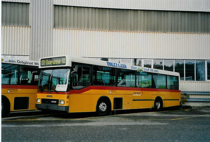 (090'700) - Ryffel, Uster - Nr. 39 - NAW/Hess (ex Nr. 41) am 12. November 2006 in Biel, Rattinbus