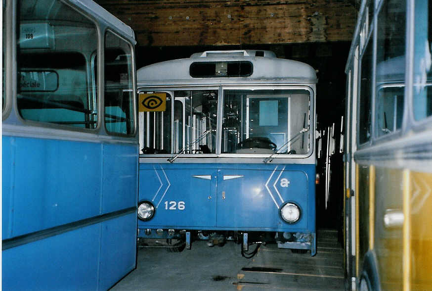 (090'726) - ACT Lugano - Nr. 126 - FBW/Hess Trolleybus (ex RhV Altsttten Nr. 6) am 12. November 2006 in Selzach, Halle TVS