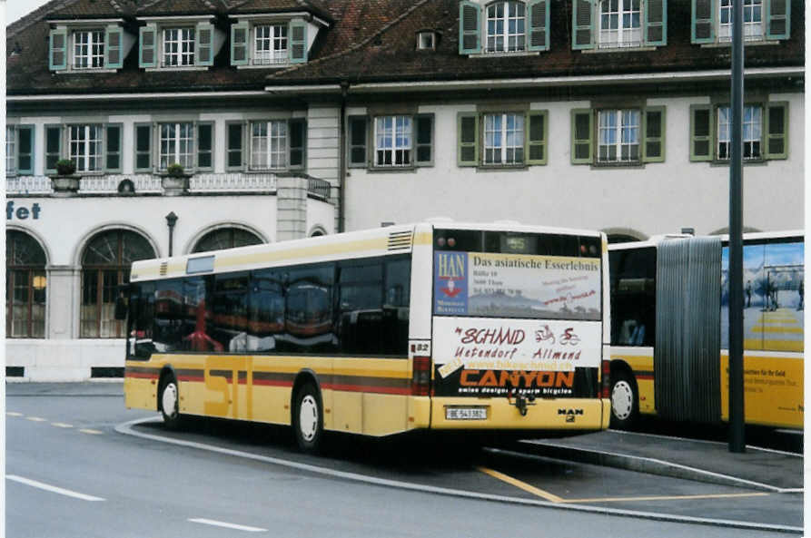 (094'434) - STI Thun - Nr. 82/BE 543'382 - MAN am 6. Mai 2007 beim Bahnhof Thun