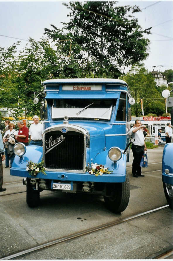 (094'631) - VBZ Zrich - Nr. 45/ZH 101'045 - Saurer/Tscher (ex Firma in Spreitenbach; ex VBZ Zrich Nr. 245; ex VBZ Zrich Nr. 45) am 26. Mai 2007 in Zrich, Burgwies