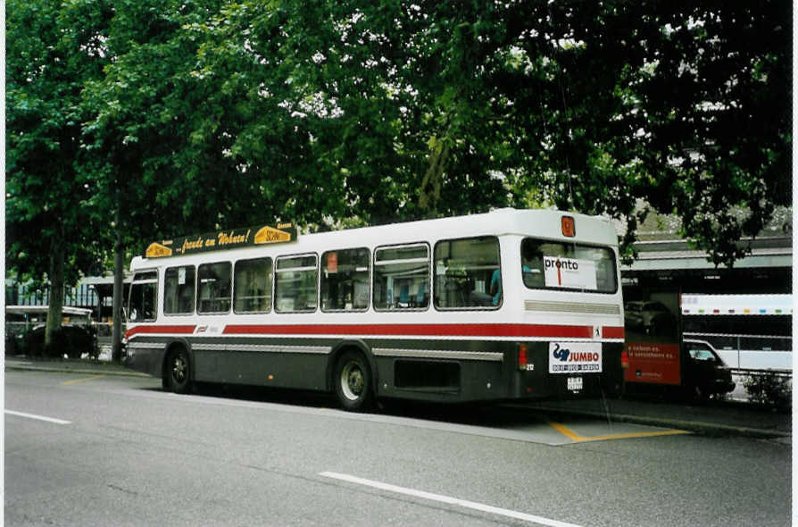 (096'430) - VBSG St. Gallen - Nr. 212/SG 141'212 - Saurer/Hess am 21. Juli 2007 beim Bahnhof St. Gallen