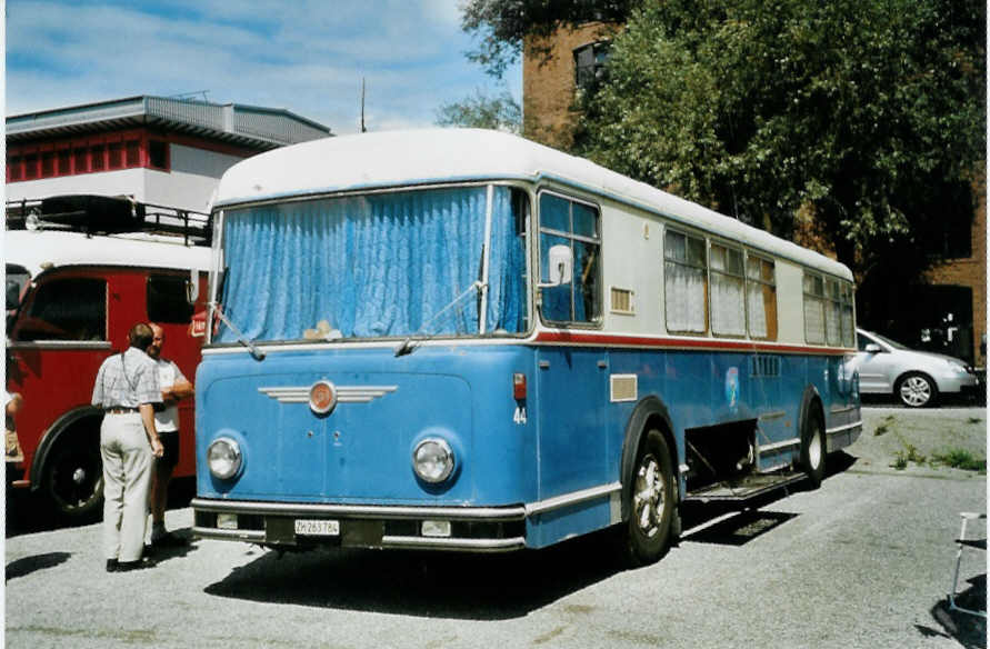 (097'315) - Aus der Schweiz: Oswald, Hausen a.A. - Nr. 44/ZH 263'784 - FBW/Hess (ex AAGR Rothenburg Nr. 44) am 18. August 2007 in Schaan, Wohnbustreffen