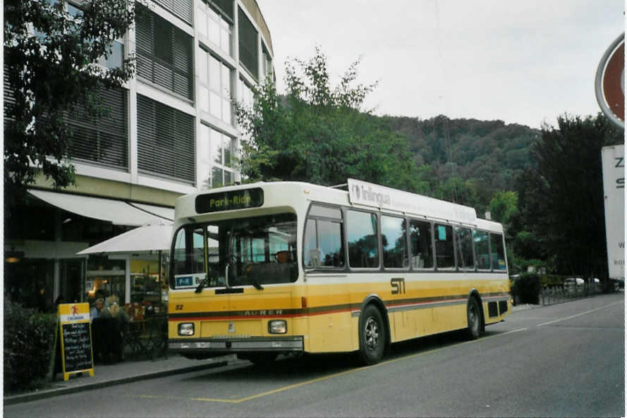 (098'219) - STI Thun - Nr. 52/BE 396'552 - Saurer/R&J am 31. August 2007 bei der Schifflndte Thun