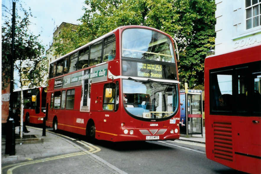 (099'206) - ARRIVA - Nr. VLW 144/LJ03 MFE - VDL Bus am 25. September 2007 in London, Hackney