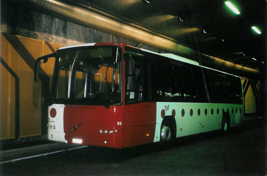 (100'624) - TPF Fribourg - Nr. 93/FR 300'234 - Volvo am 27. Oktober 2007 in Fribourg, Busbahnhof