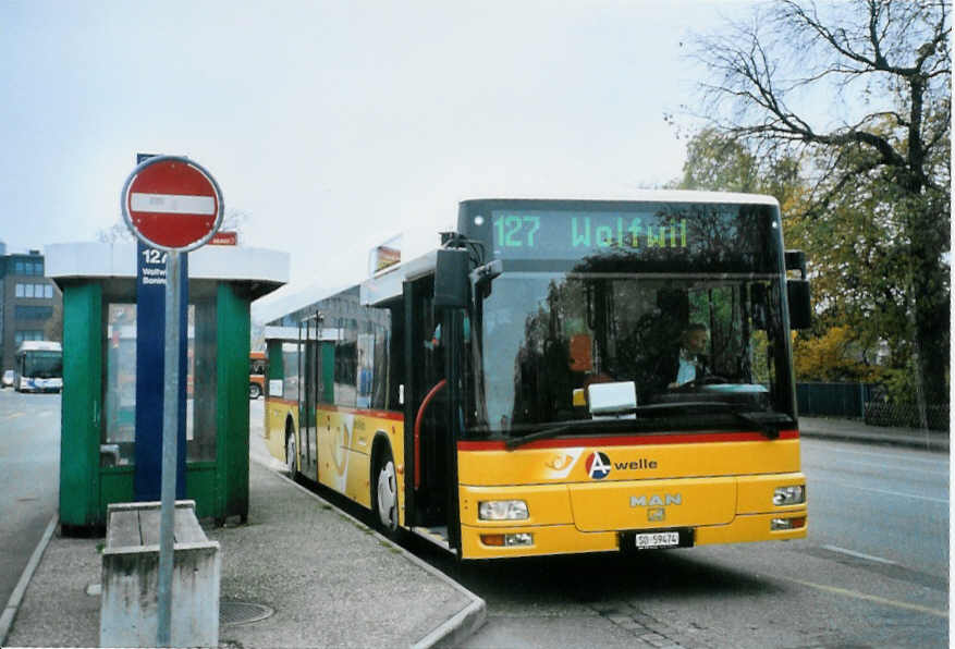 (100'735) - Wyss, Boningen - SO 59'474 - MAN am 3. November 2007 beim Bahnhof Olten