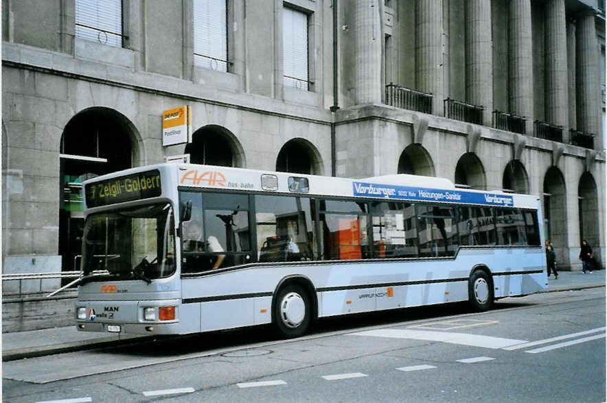 (100'815) - AAR bus+bahn, Aarau - Nr. 150/AG 7750 - MAN am 3. November 2007 beim Bahnhof Aarau