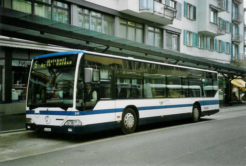 (101'325) - Auf der Maur, Steinen - Nr. 243/SZ 5440 - Mercedes (ex Nr. 217) am 26. November 2007 beim Bahnhof Zug