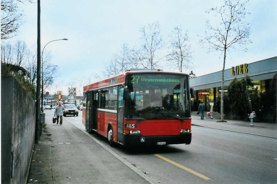 (101'829) - Dysli, Bern - Nr. 465/BE 483'465 - Volvo/Hess (ex Binggeli, Erlach Nr. 1) am 13. Dezember 2007 in Bern, Holenacker