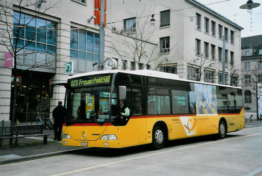 (102'314) - PostAuto Ostschweiz - Nr. 14/TG 158'214 - Mercedes am 23. Dezember 2007 beim Bahnhof Frauenfeld