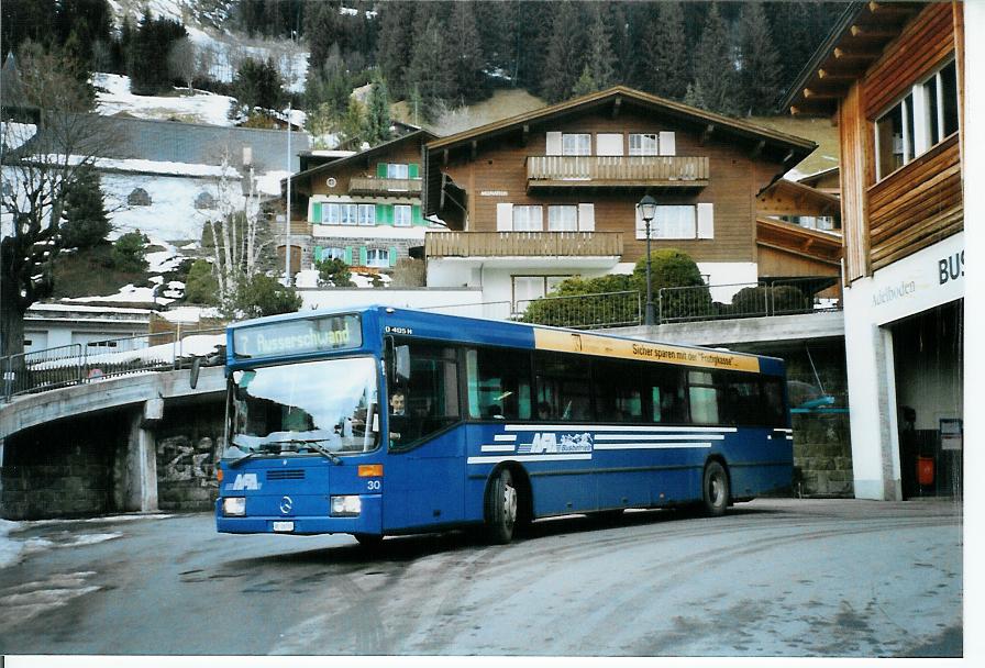 (103'312) - AFA Adelboden - Nr. 30/BE 26'703 - Mercedes (ex Nr. 3) am 6. Januar 2008 beim Autobahnhof Adelboden