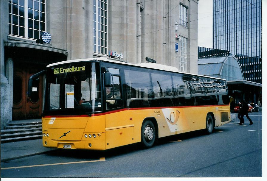 (104'017) - PostAuto Ostschweiz - AR 14'852 - Volvo am 4. Februar 2008 beim Bahnhof St. Gallen