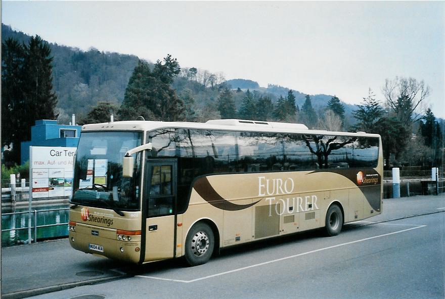 (104'717) - Aus England: Shearings, Wigan - Nr. 601/MX04 AEA - Van Hool am 28. Februar 2008 bei der Schifflndte Thun