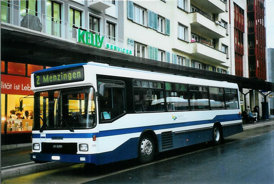 (105'313) - ZVB Zug - Nr. 108/ZG 54'618 - NAW/Hess (ex Nr. 98) am 17. Mrz 2008 beim Bahnhof Zug