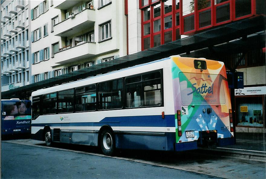 (105'704) - ZVB Zug - Nr. 108/ZG 54'618 - NAW/Hess (ex Nr. 98) am 23. Mrz 2008 beim Bahnhof Zug