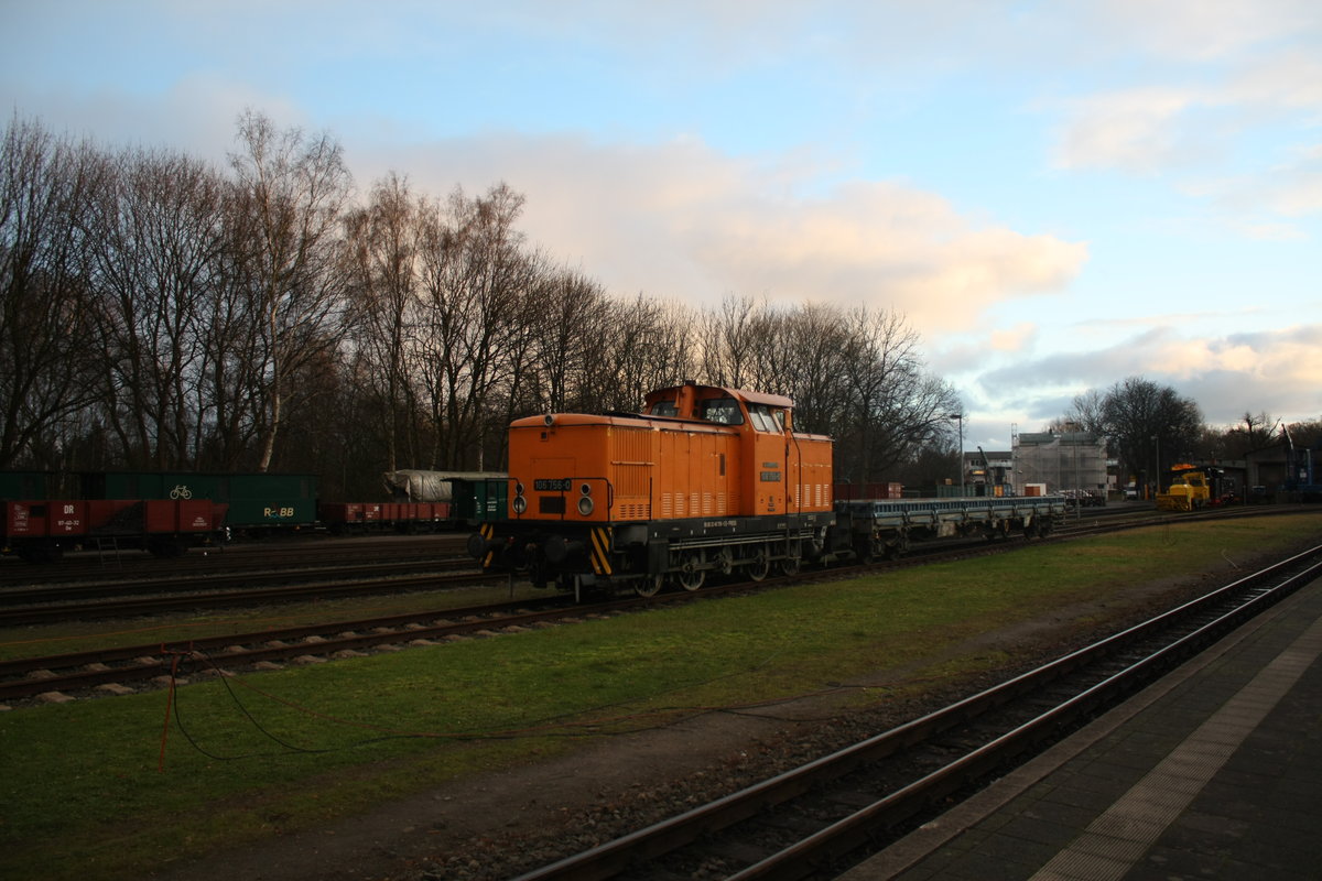 106 756 abgestellt im Bahnhof Putbus am 27.12.19