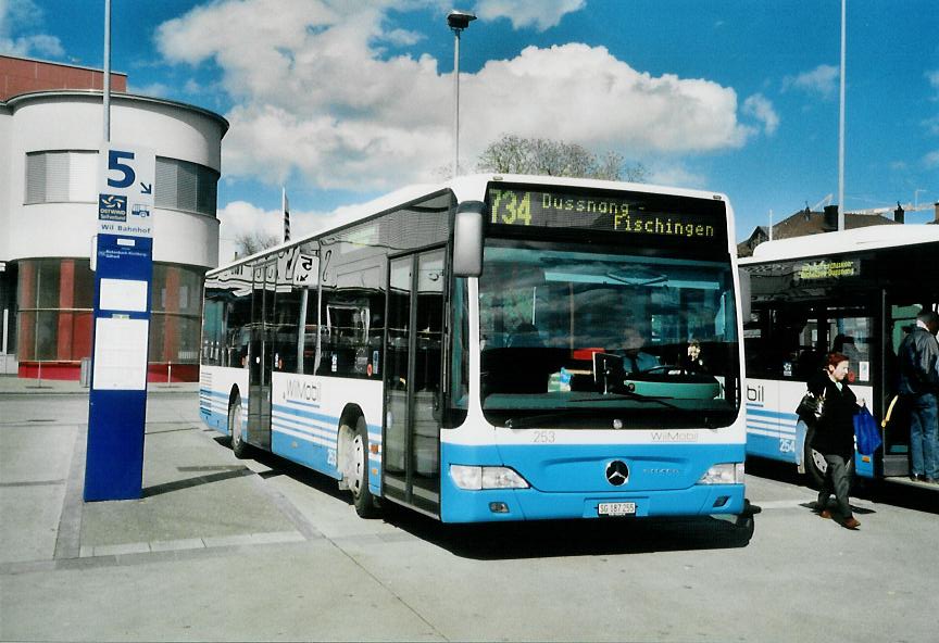 (106'417) - WilMobil, Wil - Nr. 253/SG 187'255 - Mercedes am 13. April 2008 beim Bahnhof Wil