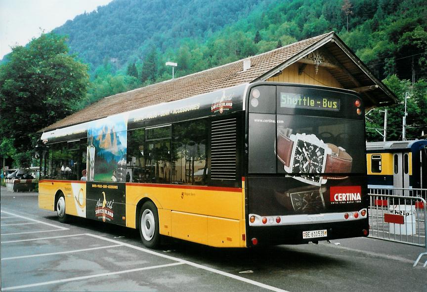 (107'918) - PostAuto Bern - BE 610'535 - Solaris am 15. Juni 2008 beim Bahnhof Interlaken Ost