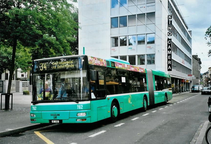 (108'913) - BVB Basel - Nr. 762/BS 3262 - MAN am 7. Juli 2008 in Basel, Claraplatz