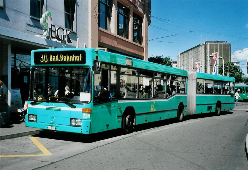 (108'935) - BVB Basel - Nr. 734/BS 3234 - Mercedes (ex VAG D-Freiburg Nr. 933) am 7. Juli 2008 beim Bahnhof Basel