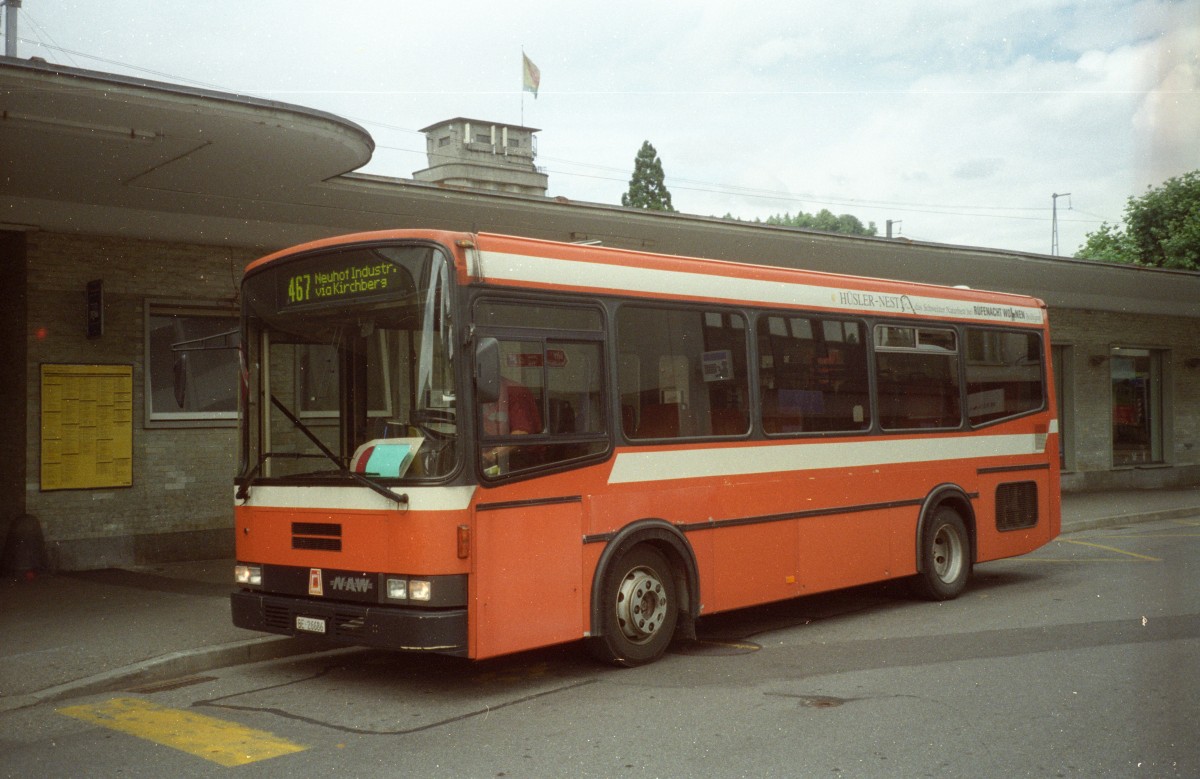 (109'016) - Busland, Burgdorf - Nr. 35/BE 26'686 - NAW/R&J (ex RBS Worblaufen Nr. 81) am 8. Juli 2008 beim Bahnhof Burgdorf