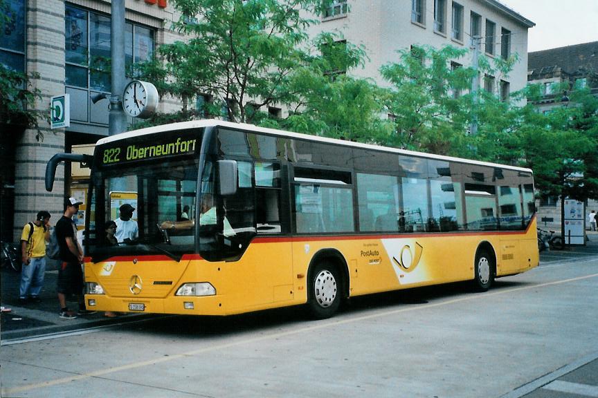 (109'121) - PostAuto Ostschweiz - Nr. 12/TG 158'090 - Mercedes (ex P 25'303) am 11. Juli 2008 beim Bahnhof Frauenfeld