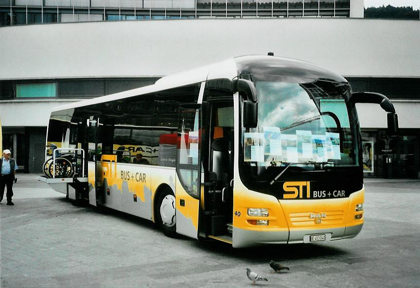 (109'425) - STI Thun - Nr. 40/BE 453'040 - MAN am 18. Juli 2008 in Thun, Aarefeldplatz