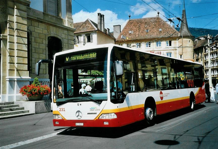 (109'905) - VR La Chaux-de-Fonds - Nr. 231/NE 28'231 - Mercedes am 2. August 2008 in Neuchtel, Place Pury