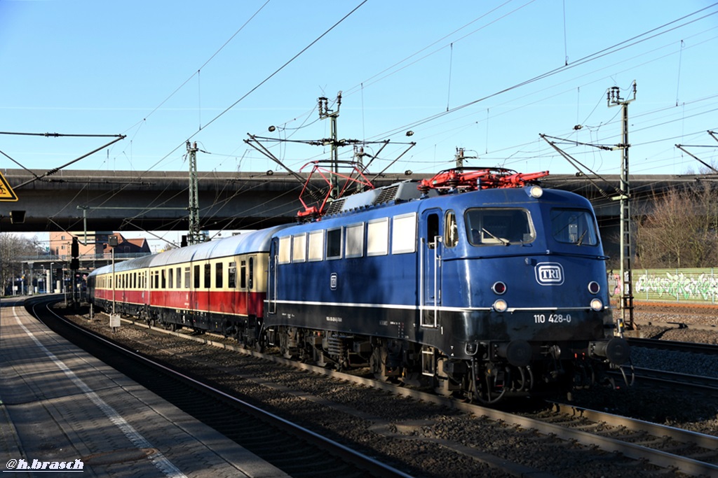 110 428-0 fuhr einen sonderzug hh-harburg,14.02.19