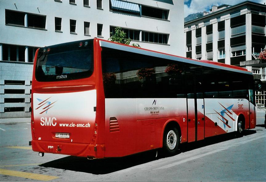 (110'010) - SMC Montana - Nr. 35/VS 328'335 - Irisbus am 3. August 2008 beim Bahnhof Sierre