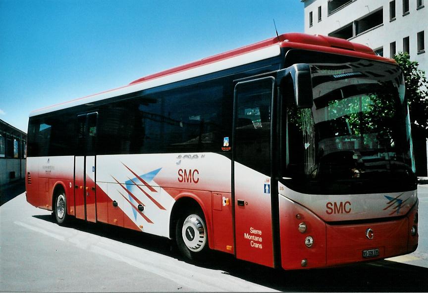 (110'011) - SMC Montana - Nr. 35/VS 328'335 - Irisbus am 3. August 2008 beim Bahnhof Sierre