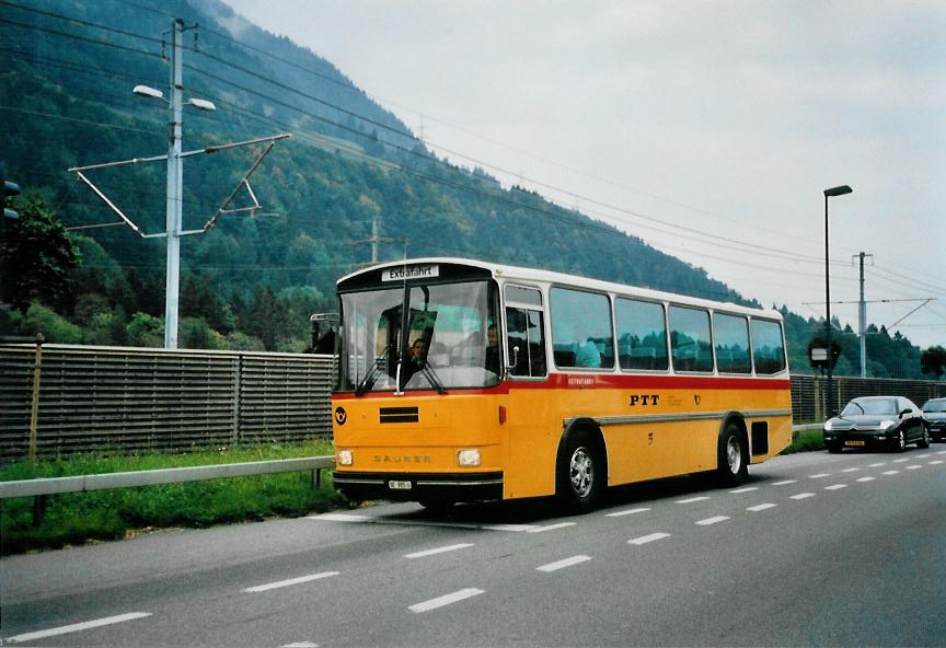 (111'030) - Zimmermann, Niederwangen - BE 985 U - Saurer/Tscher (ex P 24'289) am 27. September 2008 beim Bahnhof Reichenbach