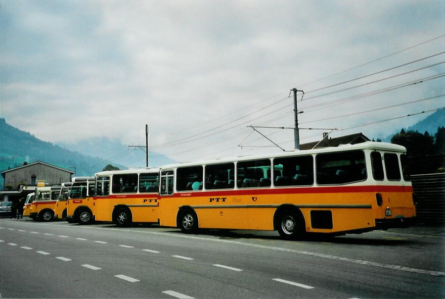 (111'033) - Zimmermann, Niederwangen - BE 985 U - Saurer/Tscher (ex P 24'289) am 27. September 2008 beim Bahnhof Reichenbach