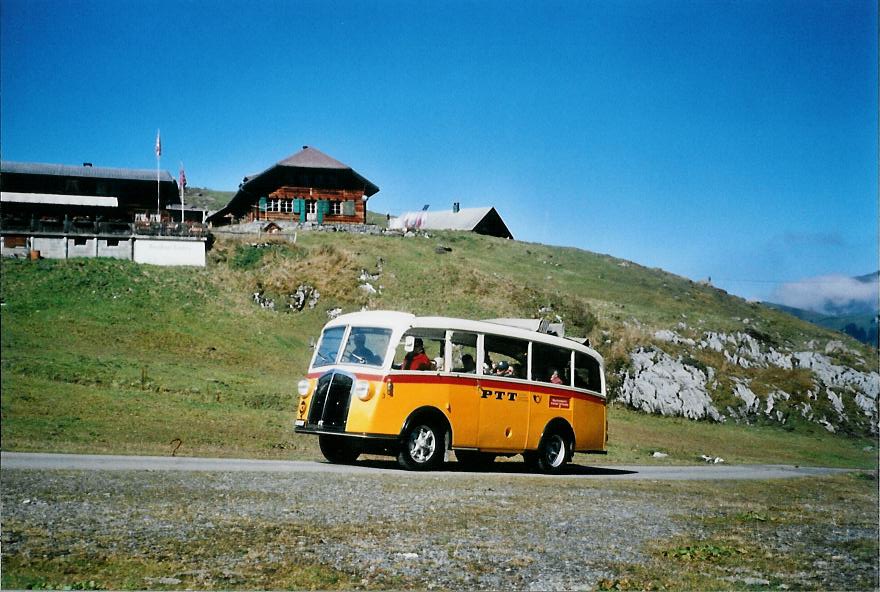 (111'129) - Schmid, Thrishaus - Nr. 3/BE 26'760 - Saurer/Gangloff (ex Geiger, Adelboden Nr. 3) am 27. September 2008 in Kiental, Bundalp