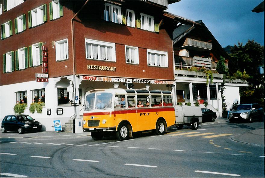 (111'225) - Schmid, Thrishaus - Nr. 9/BE 26'105 - Saurer/R&J (ex Geiger, Adelboden Nr. 9) am 27. September 2008 in Reichenbach, Bahnhofstrasse